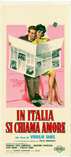 Repro 30x40cm - IN ITALIA SI CHIAMA AMORE - Italienne