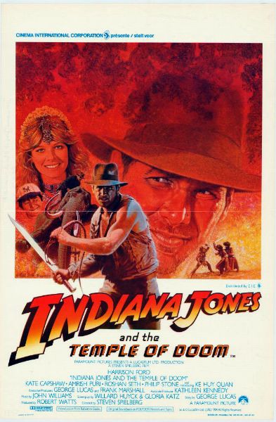 Repro 30x40cm - INDIANA JONES ET LE TEMPLE MAUDIT - Belge