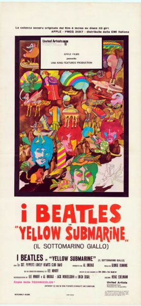 Repro 30x40cm - YELLOW SUBMARINE - Italienne