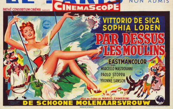 Repro 30x40cm - PAR DESSUS LES MOULINS - Belge