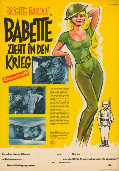 Repro 30x40cm - BABETTE S'EN VA T'EN GUERRE - R.D.A.