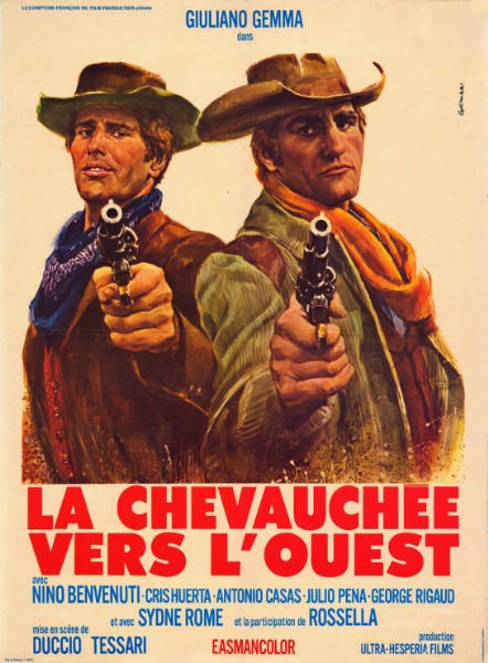 Repro 30x40cm - CHEVAUCHEE VERS L'OUEST (la) - Française