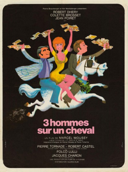 Affiche - TROIS HOMMES SUR UN CHEVAL - 60x80cm