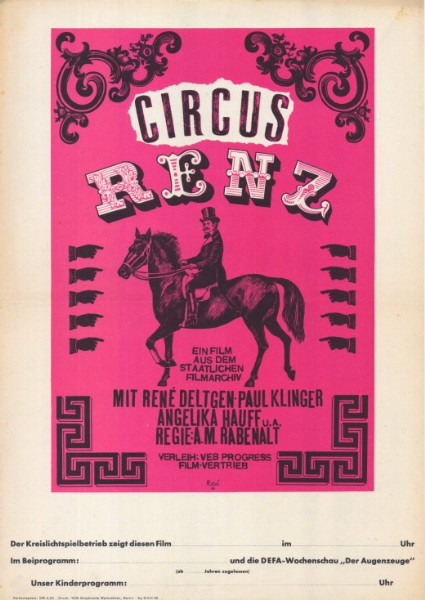 Repro 30x40cm - CIRCUS RENZ - R.D.A.