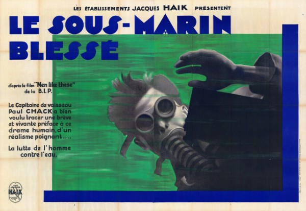 Repro 30x40cm - SOUS-MARIN BLESSE (le) - Française