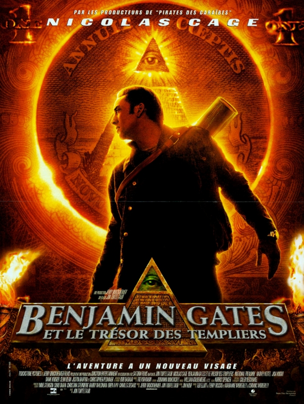 Affiche - BENJAMIN GATES ET LE TRESOR DES TEMPLIERS - 40x55cm