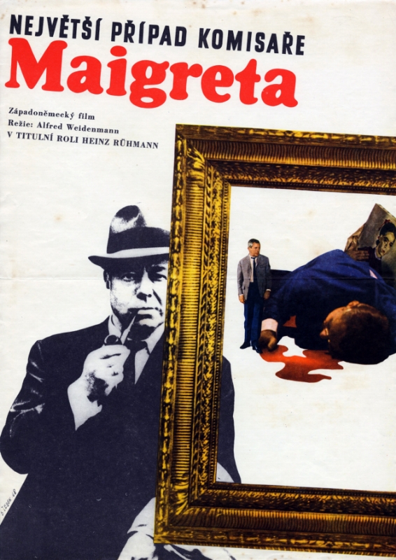 Repro 30x40cm - MAIGRET FAIT MOUCHE - Tchèque