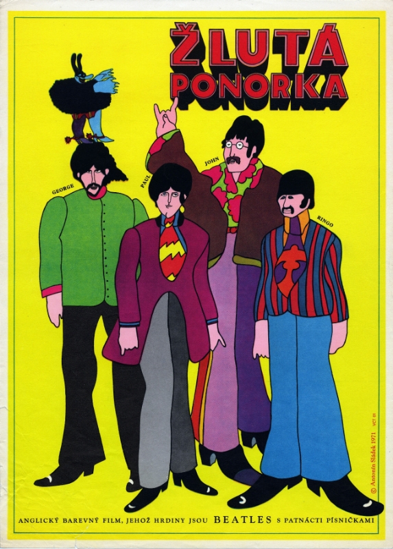 Repro 30x40cm - YELLOW SUBMARINE - Tchèque