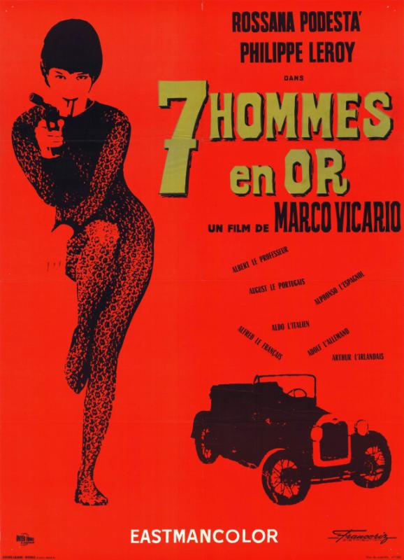 Repro 30x40cm - SEPT HOMMES EN OR - Française