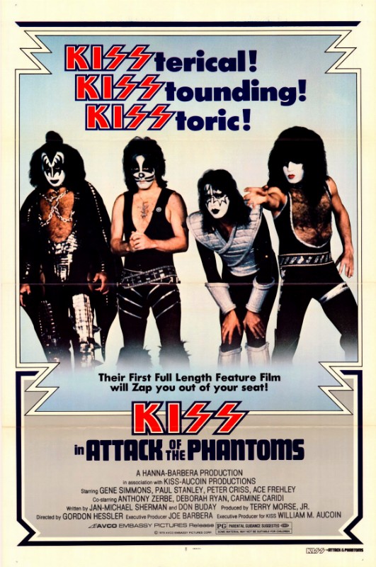 Repro 30x40cm - KISS CONTRE LES FANTOMES - U.S.