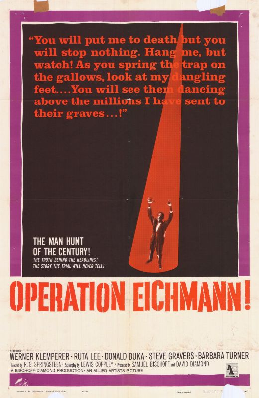Repro 30x40cm - OPERATION EICHMANN - U.S.