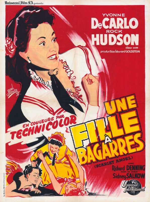 Repro 30x40cm - UNE FILLE A BAGARRES - Française