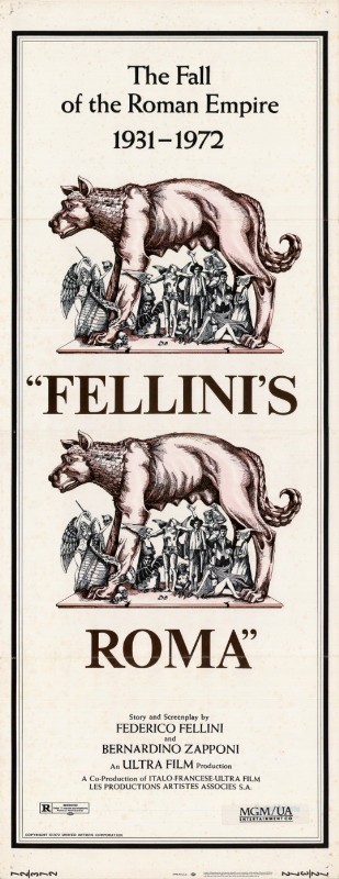 Repro 30x40cm - FELLINI ROMA - U.S.