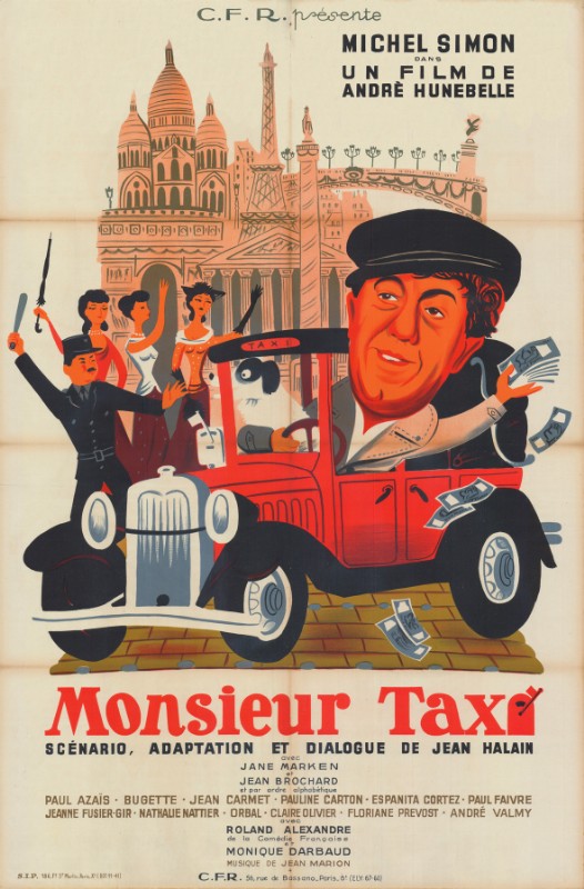 Repro 30x40cm - MONSIEUR TAXI - Française