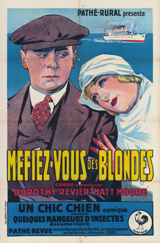 Repro 30x40cm - MEFIEZ-VOUS DES BLONDES - Française