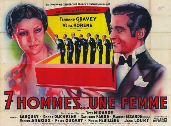 Affiche - SEPT HOMMES ET UNE FEMME - 240x320cm