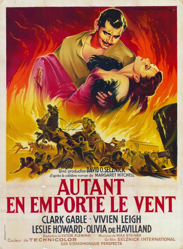 Repro 30x40cm - AUTANT EN EMPORTE LE VENT - Française B