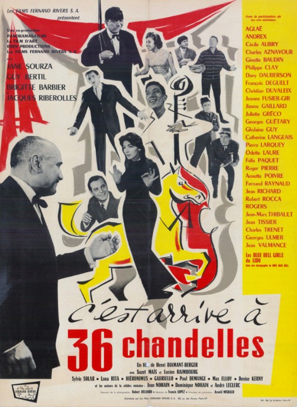Repro 30x40cm - C'EST ARRIVE A 36 CHANDELLES - Française