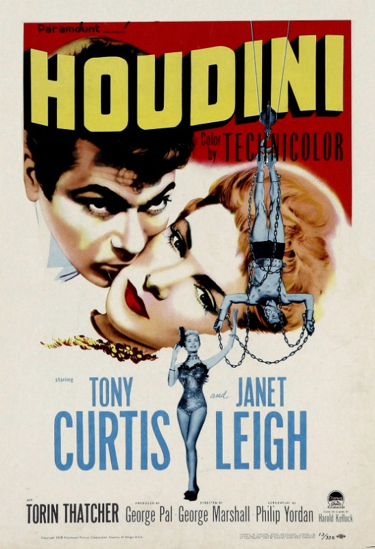 Repro 30x40cm - HOUDINI LE GRAND MAGICIEN - U.S.