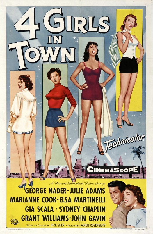 Repro 30x40cm - FOUR GIRLS IN TOWN - U.S.