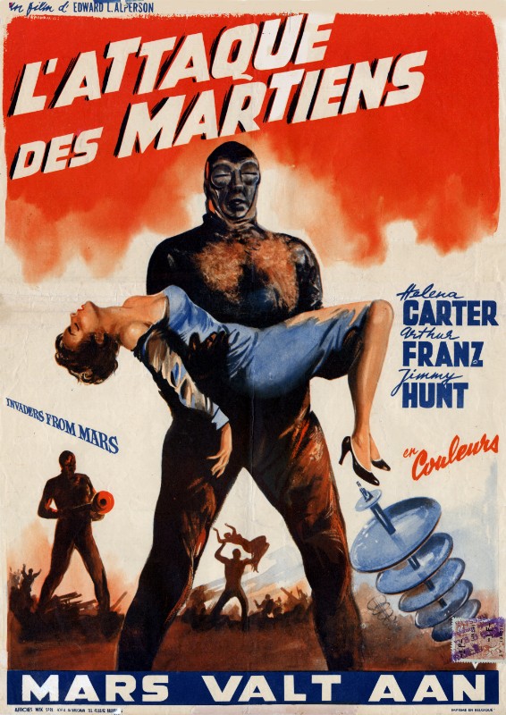 Repro 30x40cm - INVADERS FROM MARS - Belge