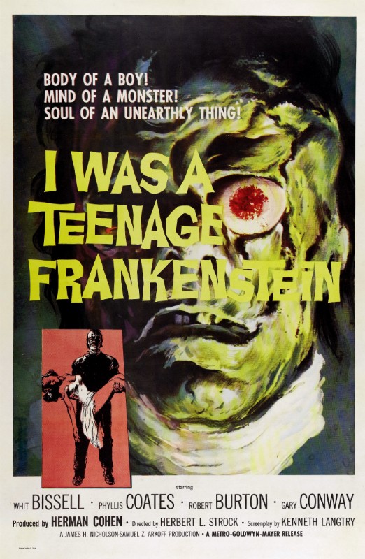 Repro 30x40cm - I WAS A TEENAGE FRANKENSTEIN - U.S.