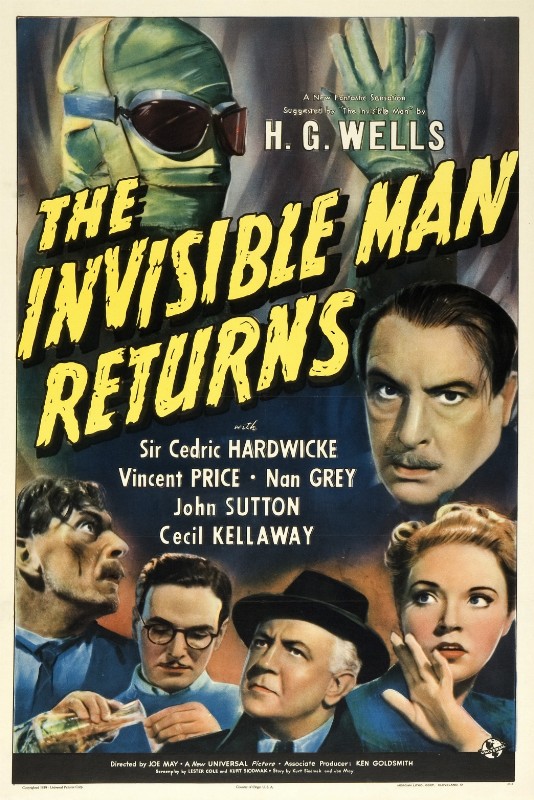 Repro 30x40cm - RETOUR DE L'HOMME INVISIBLE (le) - U.S.