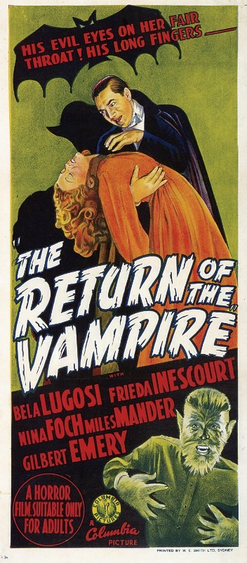 Repro 30x40cm - RETURN OF THE VAMPIRE (the) - Australienne