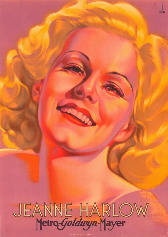 Repro 30x40cm - JEAN HARLOW - Française