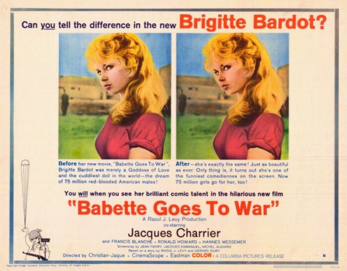 Affiche - BABETTE S'EN VA T'EN GUERRE - 56x71cm