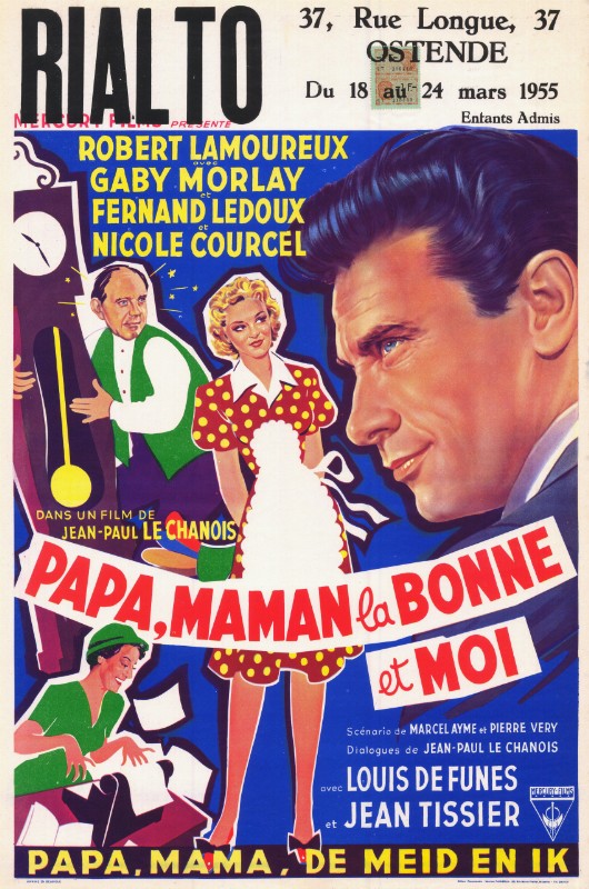 Repro 30x40cm - PAPA, MAMAN, LA BONNE ET MOI - Belge