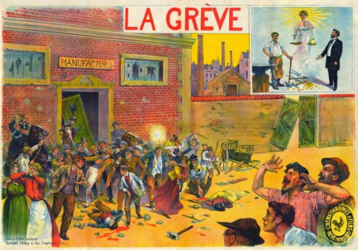 Repro 30x40cm - GREVE (la) - Française