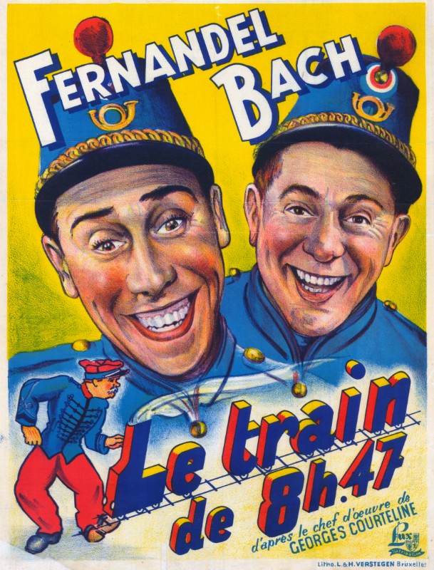 Repro 30x40cm - TRAIN DE 8h47 (le) - Belge