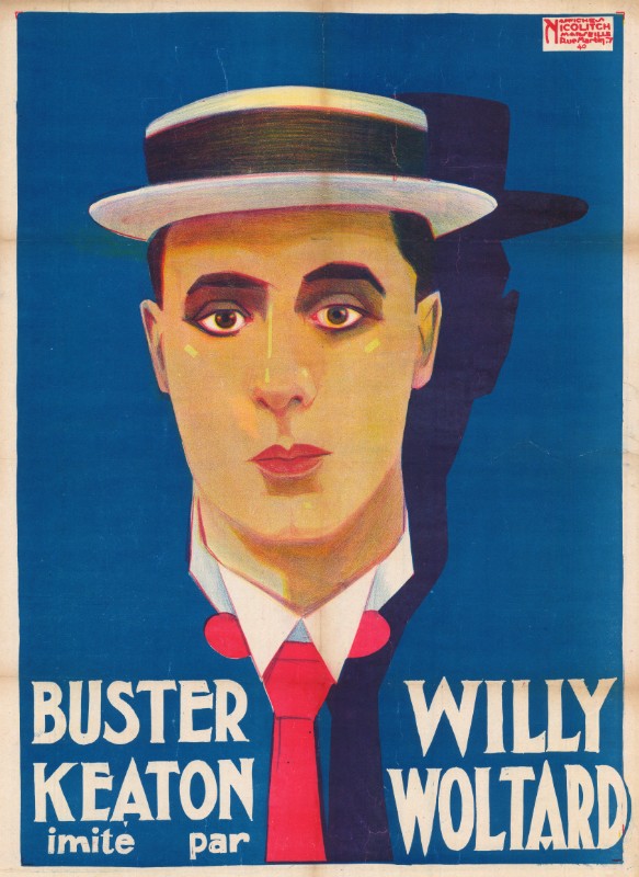 Affiche - BUSTER KEATON IMITE PAR WILLY WOLTARD - 60x80cm
