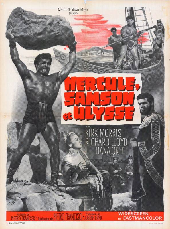 Repro 30x40cm - HERCULE, SAMSON ET ULYSSE - Française