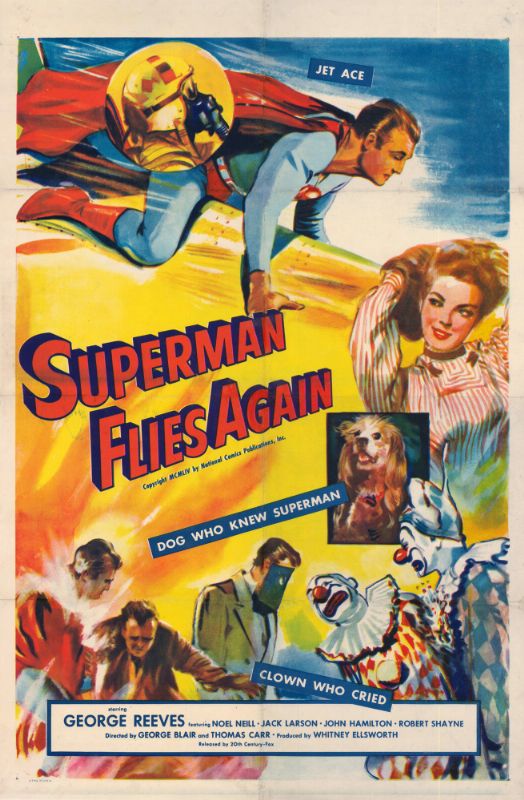 Repro 30x40cm - SUPERMAN FLIES AGAIN - U.S.