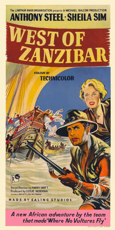Repro 30x40cm - A L'OUEST DE ZANZIBAR - Anglaise