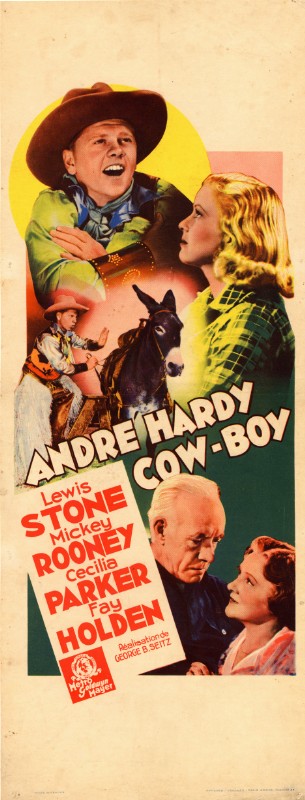 Affiche - ANDRE HARDY COW-BOY - 20x50cm