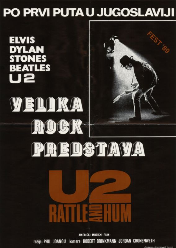 Affiche - U2 RATTLE AND HUM - 50x70cm