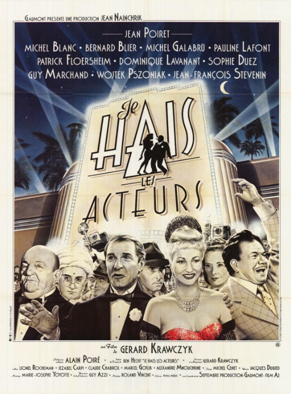 Affiche - JE HAIS LES ACTEURS - 120x160cm