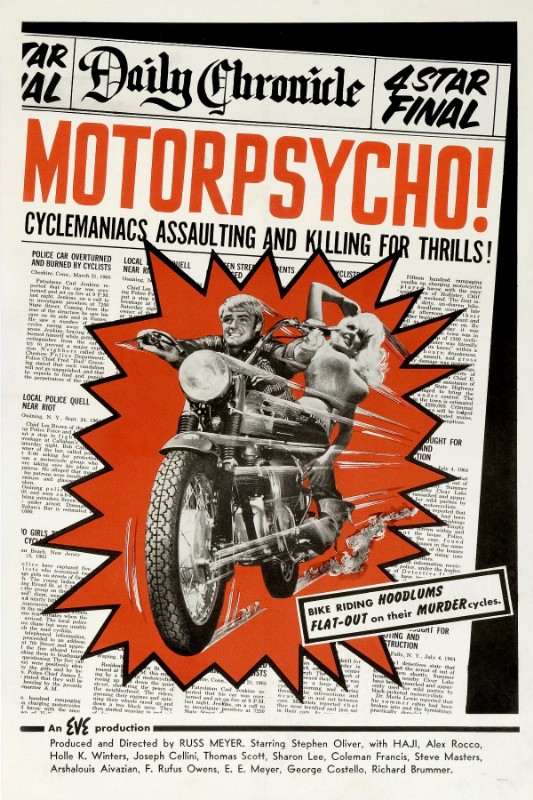 Repro 30x40cm - MOTOR PSYCHO ! - U.S.