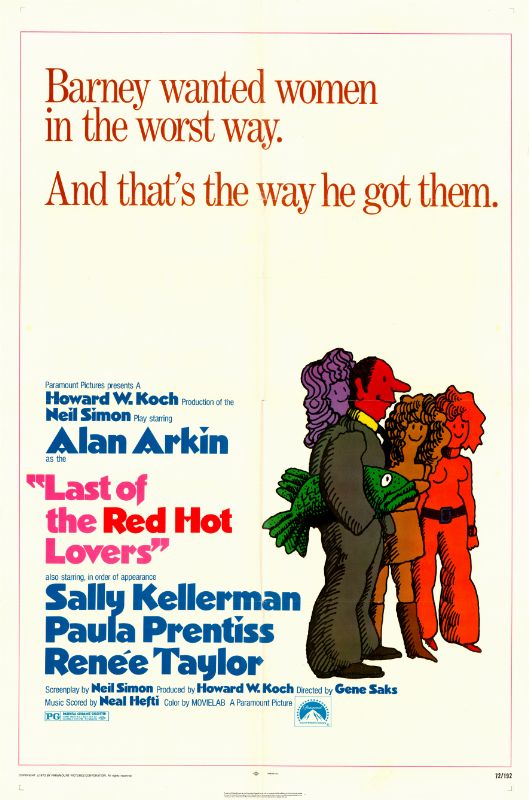 Affiche - LAST OF THE RED HOT LOVERS - 70x105cm
