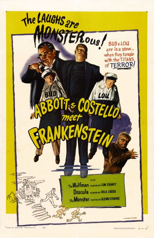 Repro 30x40cm - DEUX NIGAUDS CONTRE FRANKENSTEIN - U.S.