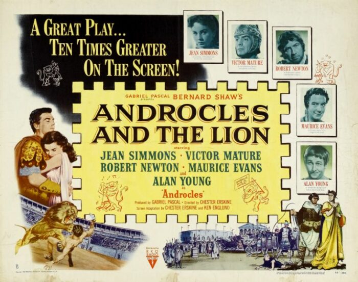 Repro 30x40cm - ANDROCLES ET LE LION - U.S.
