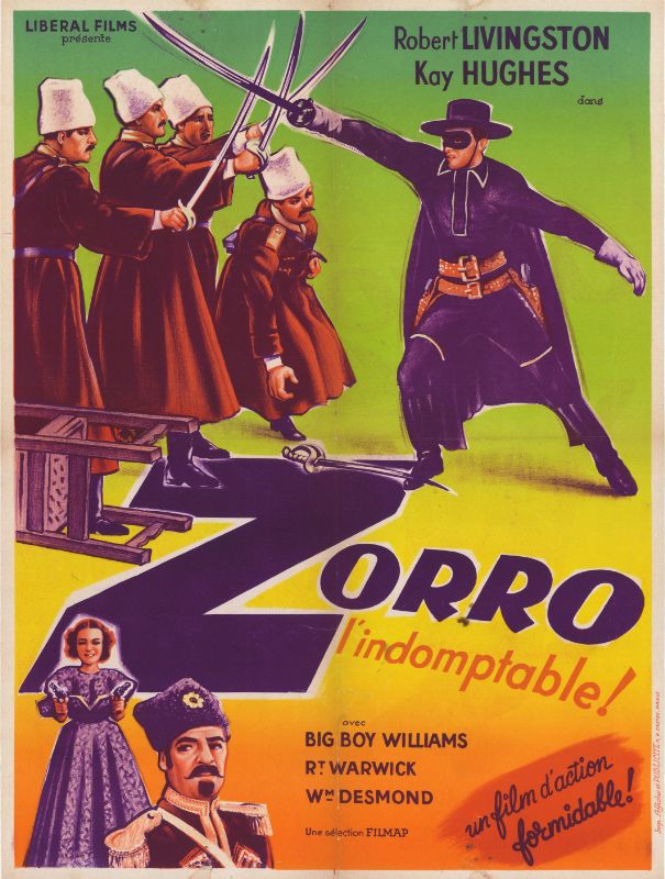 Repro 30x40cm - ZORRO L'INDOMPTABLE - Française B