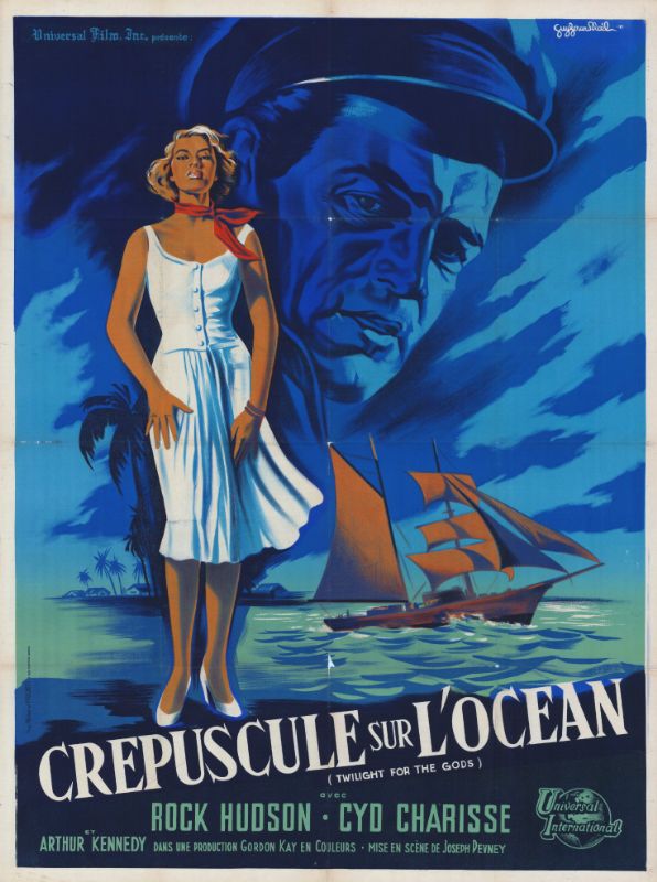 Repro 30x40cm - CREPUSCULE SUR L'OCEAN - Française