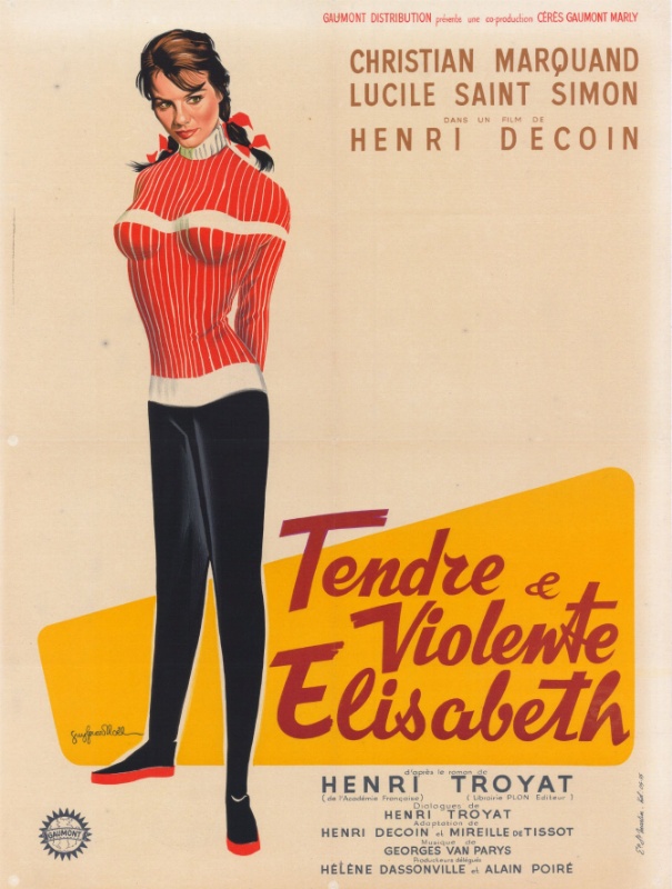Repro 30x40cm - TENDRE ET VIOLENTE ELISABETH - Française