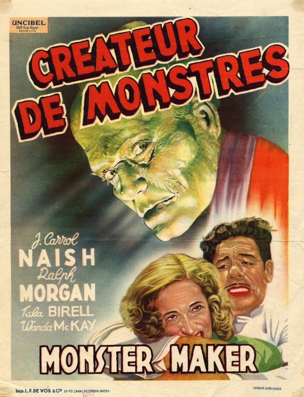 Repro 30x40cm - CREATEUR DE MONSTRES - Belge
