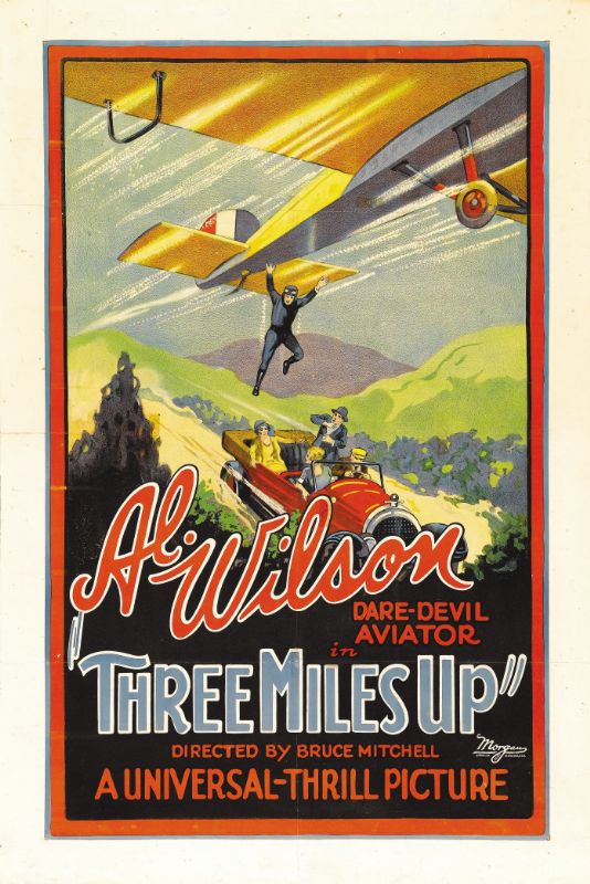 Repro 30x40cm - THREE MILES UP - U.S.