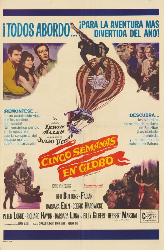 Affiche - CINQ SEMAINES EN BALLON - 70x105cm